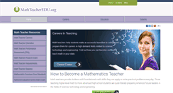 Desktop Screenshot of mathteacheredu.org